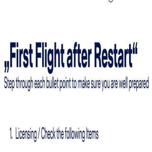 Kapitelbild: First Flight after Restart