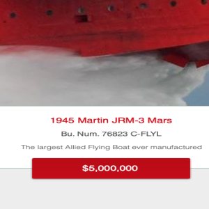 Kapitelbild: 1945 Martin JRM-3 Mars in einer Auktion