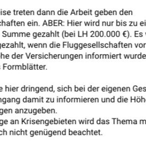 Folge 127: Nachtrag Fliegen in Krisengebiete.