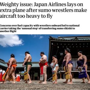 Folge 139: Japan Airlines lays on extra plane after sumo wrestlers