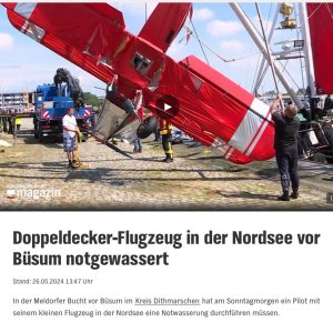 Folge 151: Doppeldecker in der Nordsee gewassert