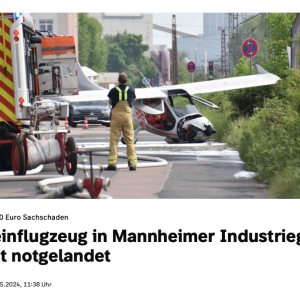 Folge 151: Kleinflugzeug in Mannheimer Industriegebiet notgelandet