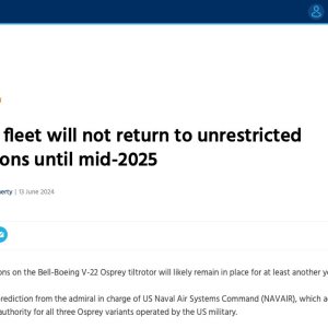 Folge 154: Osprey fleet will not return to unrestricted operations