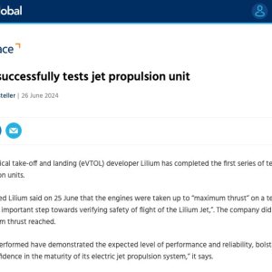 Folge 154: Lilium successfully tests jet propulsion unit