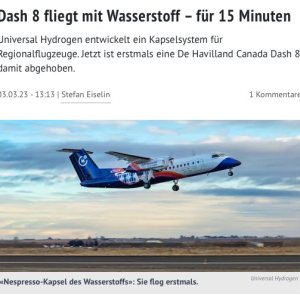 Folge 154: Dash 8 fliegt mit Wasserstoff – für 15 Minuten