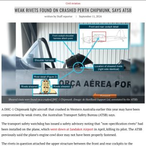 Folge 165: WEAK RIVETS FOUND ON CRASHED PERTH CHIPMUNK