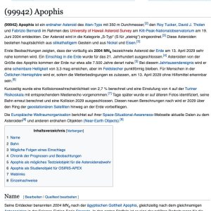 Folge 167: Asteroid Apophis Flyby an der Erde mit nur 31000 KM Abstand