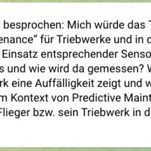 Folge 168: Frage von Stefan: "Predictive Maintenance“ für Triebwerke