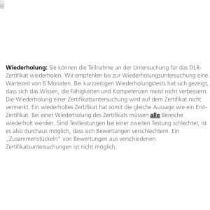 Folge 171: DLR Test können wiederholt werden