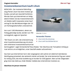 Folge 174: Käufer für Lilium gefunden