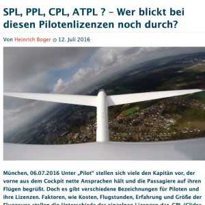 Folge 176: Unterschied PPL, CPL, ATPL, MPL