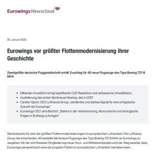 Folge 177: Eurowings bekommt B737MAX