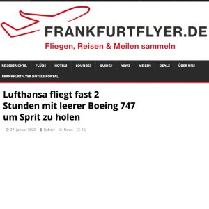 Folge 177: Lufthansa fliegt 2 Stunden leer mit Boeing 747 für Sprit