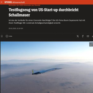 Folge 177: Boom Supersonic: Testflugzeug durchbricht Schallmauer