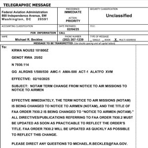 Folge 179: NOTAM: Änderung zurück zu 'Notice to Airmen' erfolgt sofort