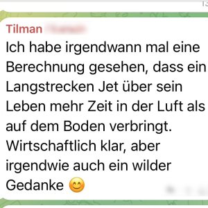 Folge 188: Wie lange ist Langstrecken Jet in der Luft