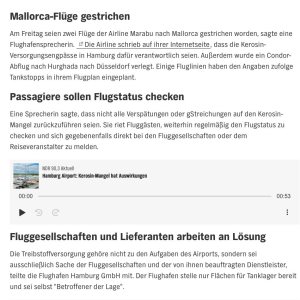 Folge 201: Thema: Airport HAM hat Kerosin Probleme