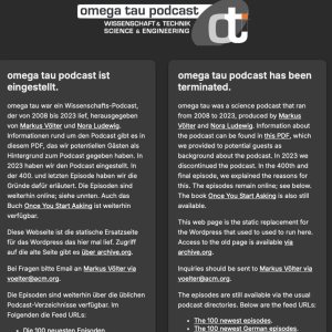 Folge 202: Omegataupodcast Webseite Relaunch
