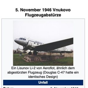Folge 206: OTD 1946 Vnukovo Unfälle