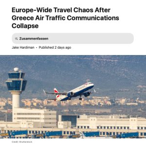 Folge 210: Am 4.1.26: massiver Ausfall von ATC in Griechenland