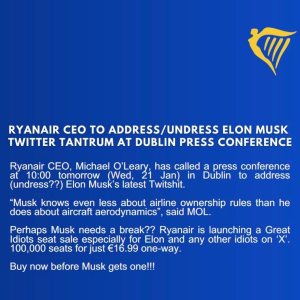 Folge 212: Ryanair MOL Twitshit Streit mit Musk…