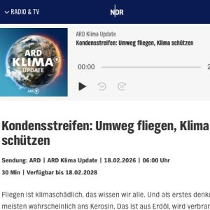 Folge 216: Kondensstreifen: Umweg fliegen, Klima schütz