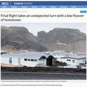 Folge 222: Eine Icelandair B757 flog knapp über Vestmannaeyjar