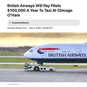 Folge 225: BA will pay 100K$ to pilots To Taxi At Chicago O'Hare