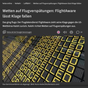 Folge 234: FlightAware lässt Klage fallen