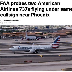 Kapitelbild: FAA Investigates Duplicate American 2482 Callsigns