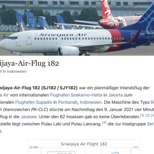 Kapitelbild: CFWU Bleibt Dran: Sriwijaya Air Flug SJY182